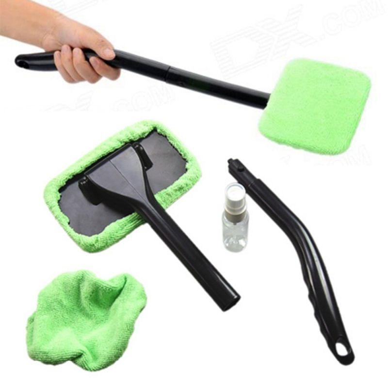 Microfiber Windscreen Reach Shine Pad Long Glass Demister & Car Cloth Cleaner