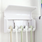 Automatic Toothpaste Dispenser With Toothbrush Holder