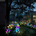 Solar Powered Flower Garden Lights (7 Colors Auto Changing LED Light)