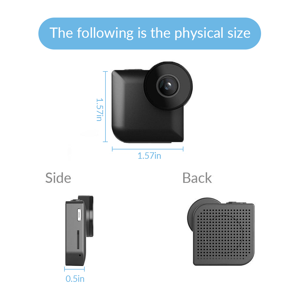4 Hours Home Office Security Wireless IP HD Mini Hidden Camera with iOS, Android App