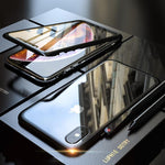 Magnetic Adsorption Transparent Tempered Glass Two Side Glass Case