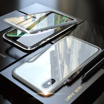 Magnetic Adsorption Transparent Tempered Glass Two Side Glass Case
