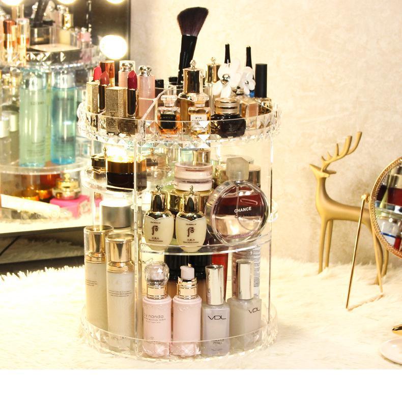 50% OFF Only 3 days Limited Time Offer——360° rotating Crystal  Cosmetic storage box