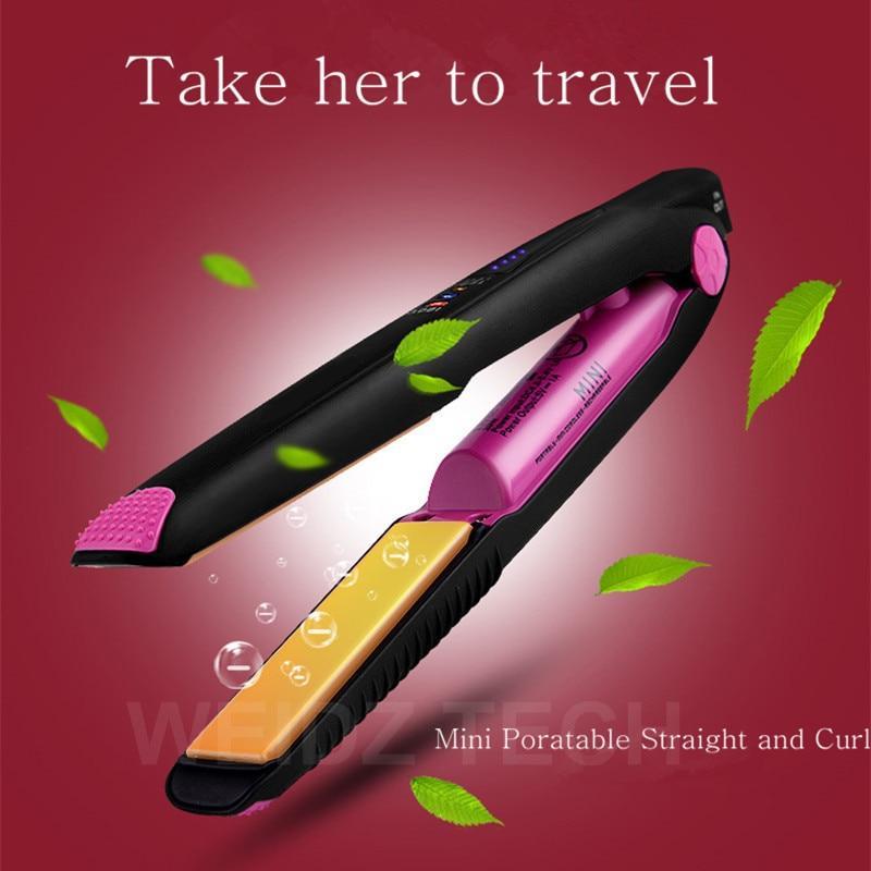 2 in 1 Cordless Curling Iron and Hair Straightener