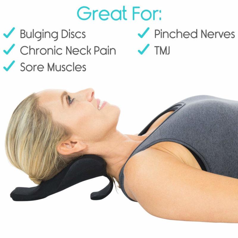 UK0d Traction Pillow Relaxer back and relax Neck Relief Muscle Pain Shoulder