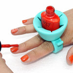 Varnish Polish ring Silicone Wearable Nail Finger Ring | Bottle Holder