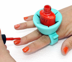 Varnish Polish ring Silicone Wearable Nail Finger Ring | Bottle Holder