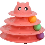 Cat Toys 3 Level Towers Tracks Roller with Three Colorful Ball