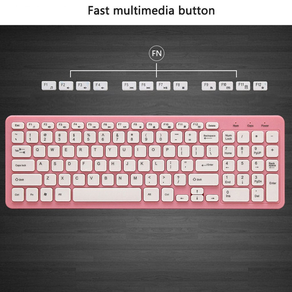 Slim Wireless Keyboard and Mouse Set