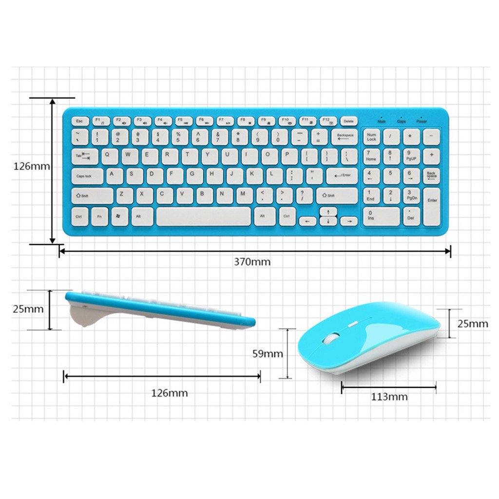 Slim Wireless Keyboard and Mouse Set