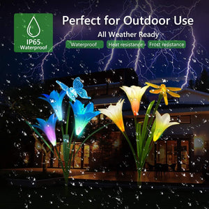 Solar Powered Flower Garden Lights (7 Colors Auto Changing LED Light)