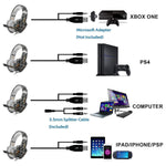 KOTION EACH G9000 3.5mm Gaming Headset for PC PS4 XBox One with Mic LED Light