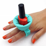 Varnish Polish ring Silicone Wearable Nail Finger Ring | Bottle Holder