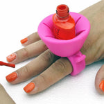 Varnish Polish ring Silicone Wearable Nail Finger Ring | Bottle Holder