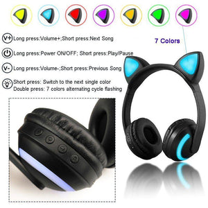 CAT EAR HEADPHONES – LED GAMING HEADSET