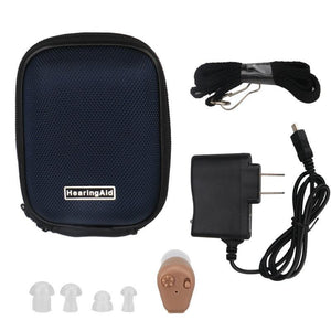 Rechargeable Mini In Ear Hearing Aid With Adjustable Tone Amplifier