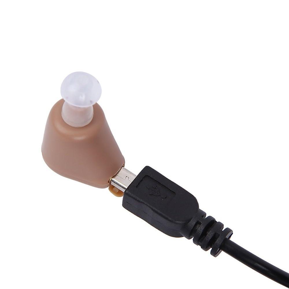 Rechargeable Mini In Ear Hearing Aid With Adjustable Tone Amplifier