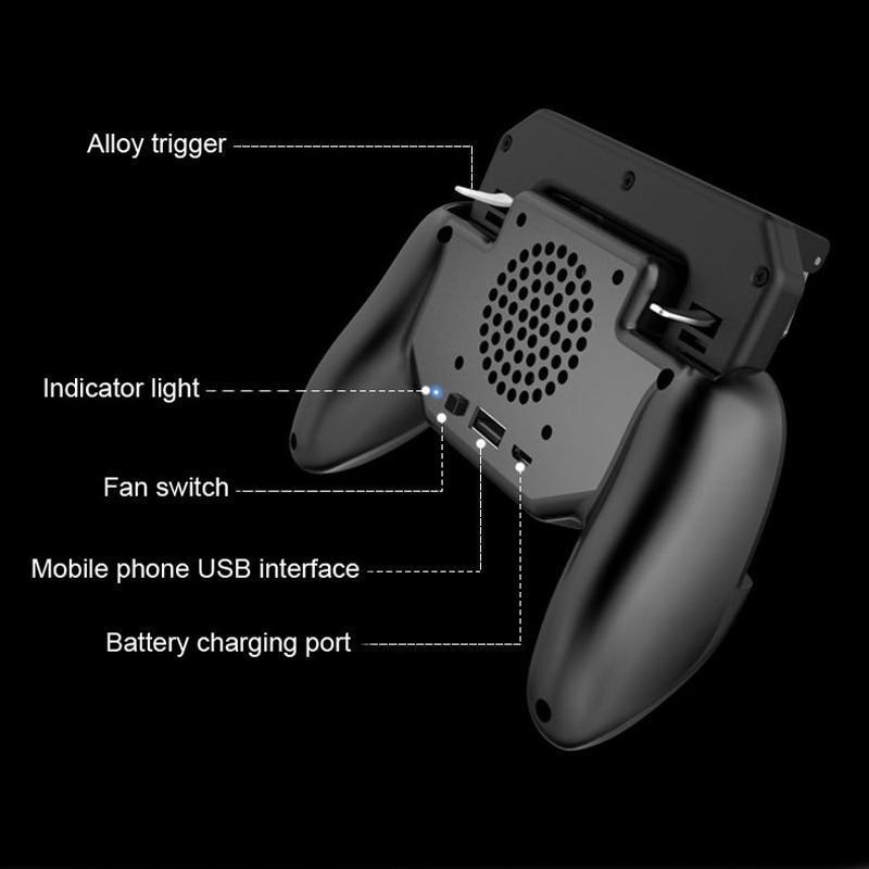 3 in 1 Mobile Phone Game Controller, Phone Cooler & Power Bank