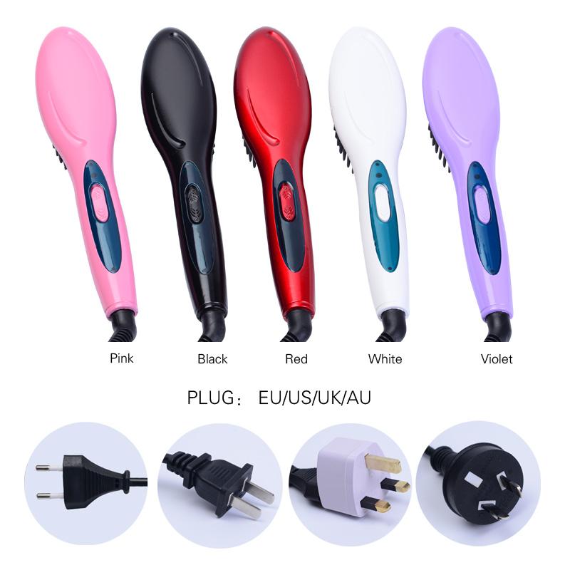 Electric Hair Brush Straightener