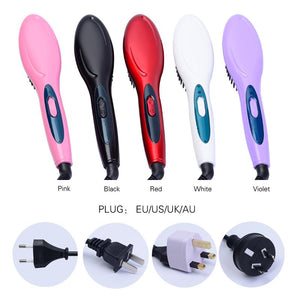 Electric Hair Brush Straightener
