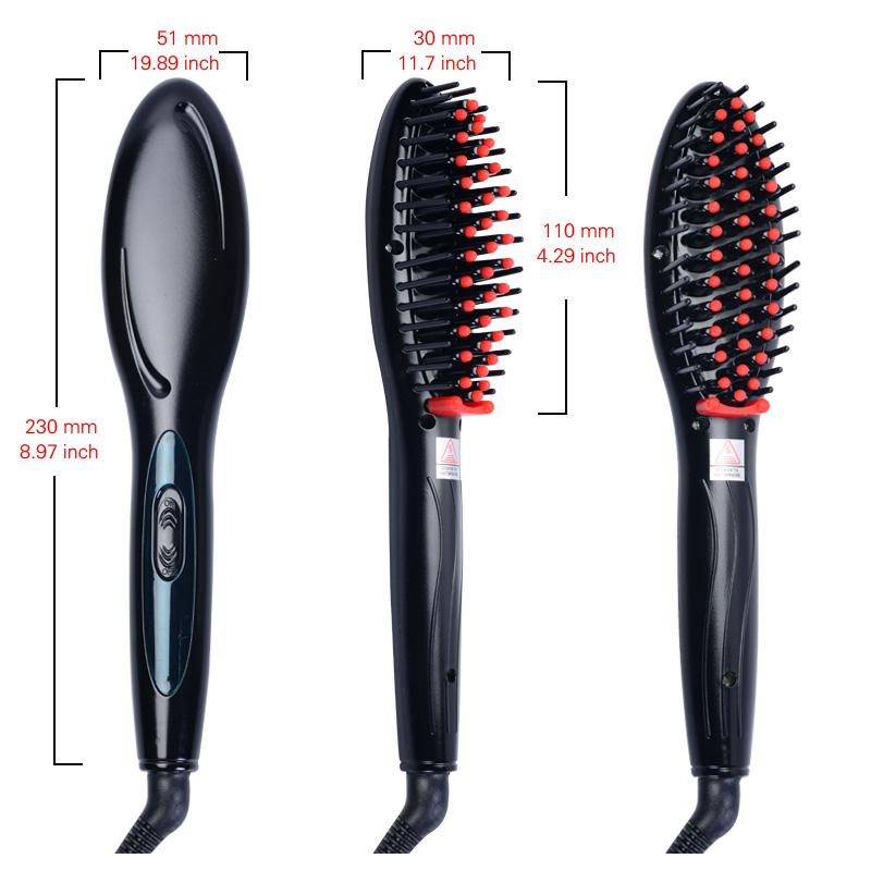 Electric Hair Brush Straightener