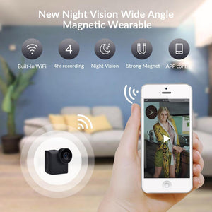 4 Hours Home Office Security Wireless IP HD Mini Hidden Camera with iOS, Android App