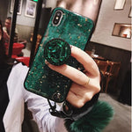 2019 [Samsung] New Fashion Fiber Soft Fur Ball Diamond Case
