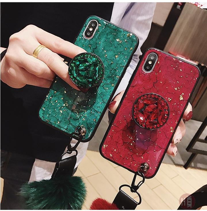 2019 [Samsung] New Fashion Fiber Soft Fur Ball Diamond Case