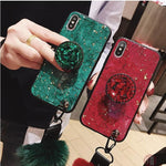 2019 [Samsung] New Fashion Fiber Soft Fur Ball Diamond Case