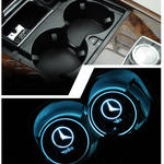 HOT SALE!!-Led Car Logo Cup Lights up Holder USB Charging 7 Colors Changing
