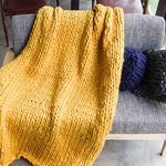 Giant Yarn Knitted Blanket