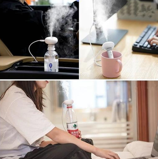 Portable Mini Water Bottle Caps Humidifier