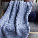 Giant Yarn Knitted Blanket