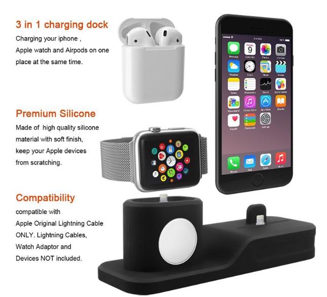 3 in 1 Charging Dock Station +  1 x FREE Airpod Case