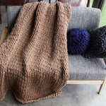 Giant Yarn Knitted Blanket