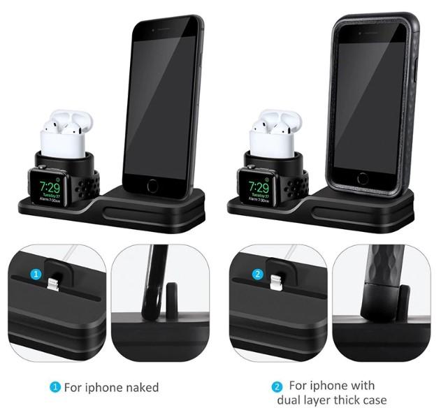 3 in 1 Charging Dock Station +  1 x FREE Airpod Case