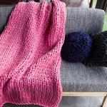 Giant Yarn Knitted Blanket