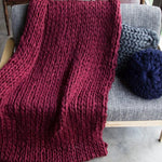Giant Yarn Knitted Blanket