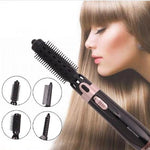 4 in 1 Hairdressing Hot Air Paddle Negative Ion Curling Rod with Hair Dryer Function