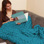 Giant Yarn Knitted Blanket