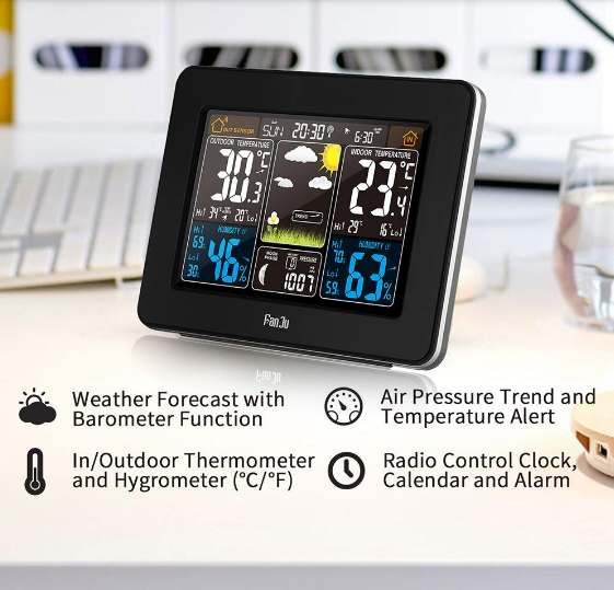 Personal Home Weather Station Center Wireless Indoor Outdoor Use