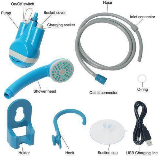 Portable outdoor shower