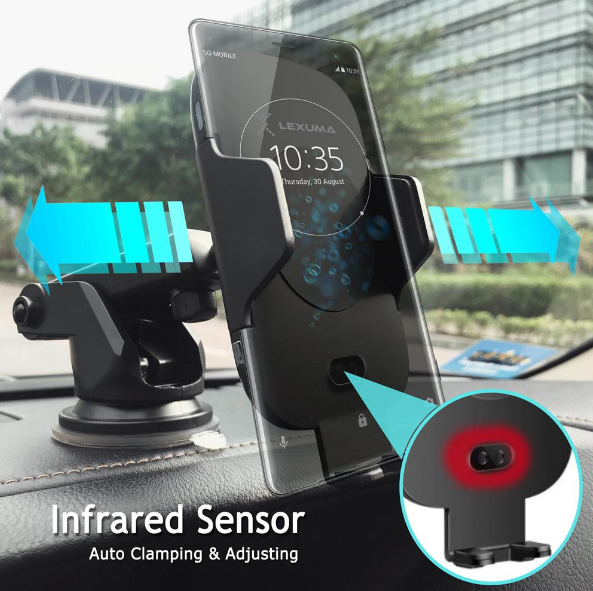 Automatic Infrared Sensor Qi Wireless Car Charger Mount