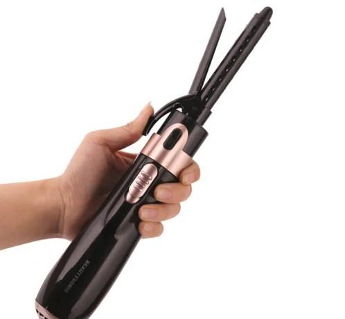 4 in 1 Hairdressing Hot Air Paddle Negative Ion Curling Rod with Hair Dryer Function