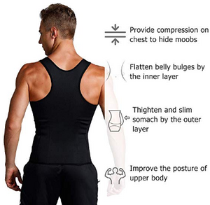 Mens Shapewear Slimming Body Shaper Tank Top Tummy Control Girdle Waist Trimmer