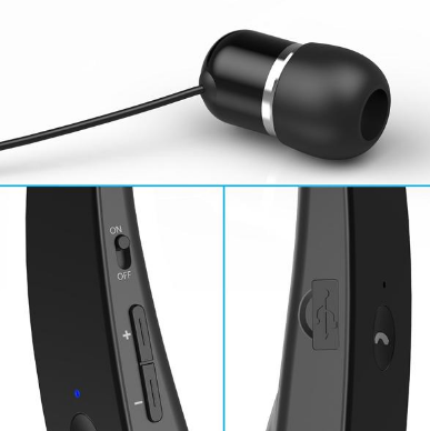 Galaxy View Neckband HiFi Sound Wireless Headset with Retracting Earbuds