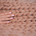 Giant Yarn Knitted Blanket