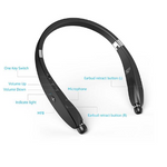 Galaxy View Neckband HiFi Sound Wireless Headset with Retracting Earbuds