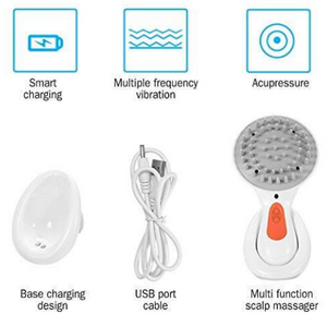 Electric Waterproof Head Scalp Massager For Hair Growth And Relaxation