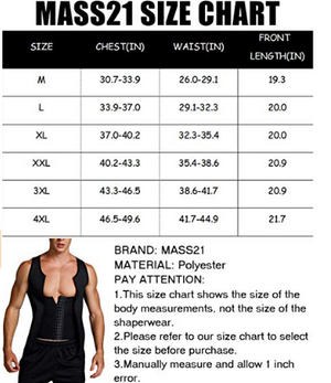 Mens Shapewear Slimming Body Shaper Tank Top Tummy Control Girdle Waist Trimmer